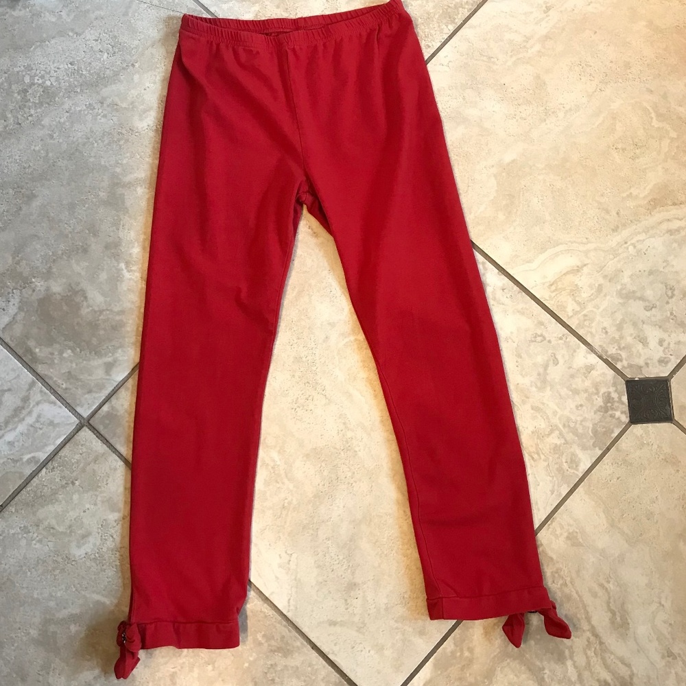 Red Gymboree Cropped leggings SZ 10 EUC
